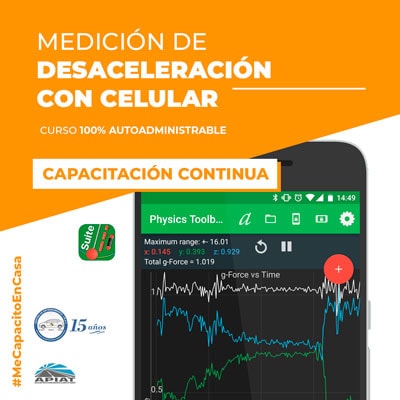 Medición de desaceleración con celular